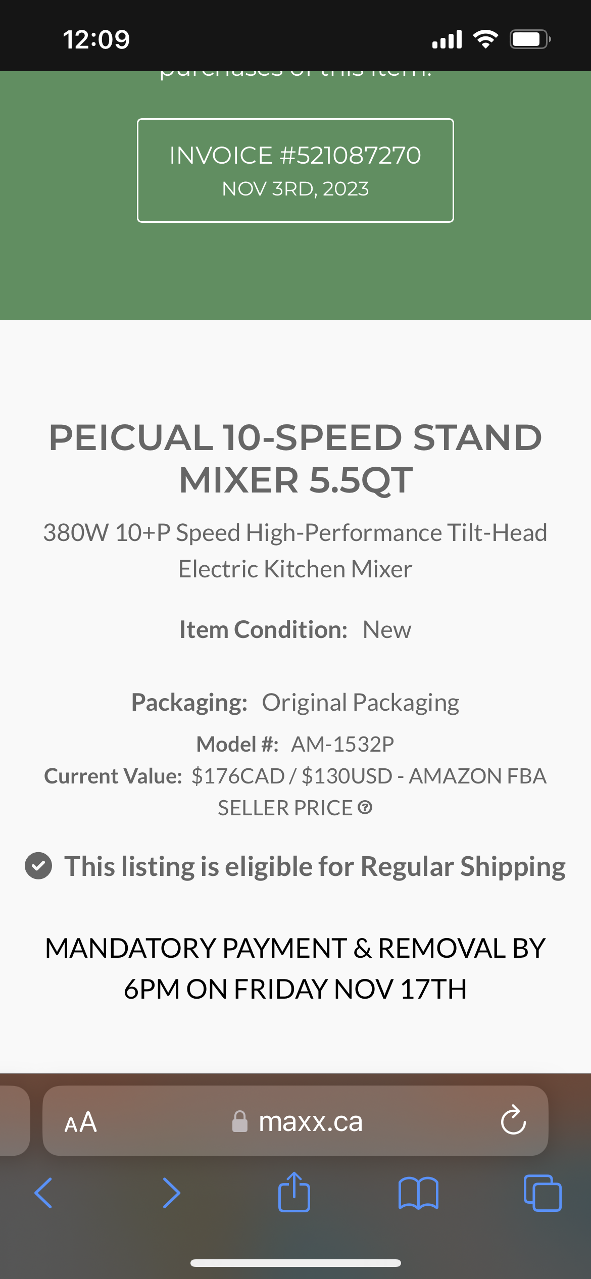 10 Speed Stand mixer